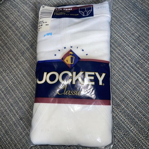 VTG‎ New 3-pack Jockey Classic Inverted Y-Front Briefs Mens 38 White Cotton 2000 - Picture 1 of 3